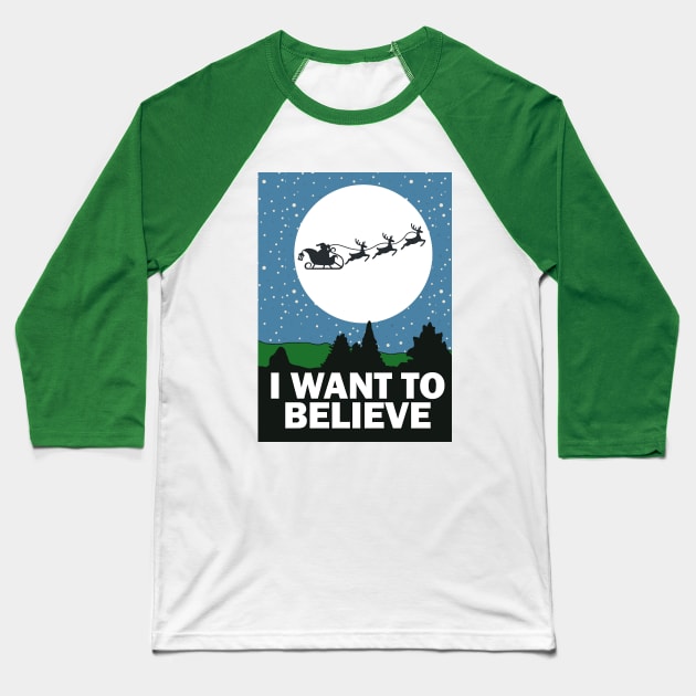 I WANT TO BELIEVE Baseball T-Shirt by crashboomlove